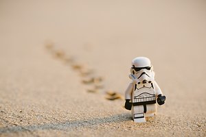 FAQ. storm trooper in sand